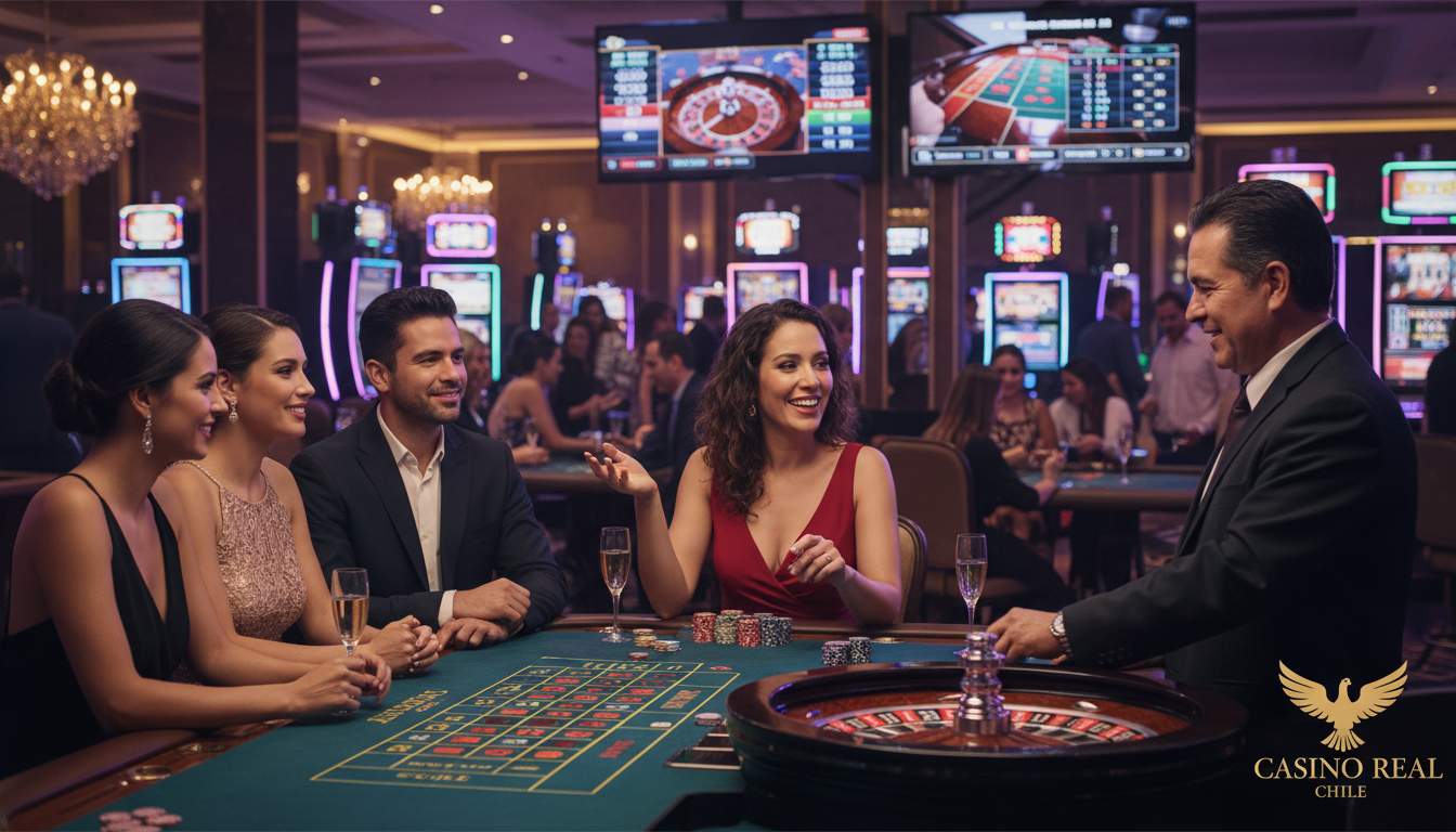 Juego en un casino en vivo